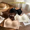 Sensación de terciopelo cepillado, hermoso sujetador de espalda cruzada, cuello en V, copa U, ropa interior femenina cálida y amigable con la piel, copa fija, suave y lisa 2698