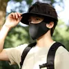Mascarilla de Protección Solar para Hombres, Balaclava Facial de Protección UV Completa para Verano, Balaclava Facial con Visera de Seda de Hielo, Máscara Parasol Todo en Uno