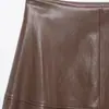 Ins Ropa para Mujer al por Mayor Estilo Europeo y Americano Transfronteriza Otoño 2026 Nuevo Falda Midi con Decoración en Capas Efecto Piel 4387292