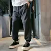 Calça Jogger Casual Nova Elegante Bonita Outono Masculina Corte 3D Calças Casuais Versátil Quente Preta Longa
