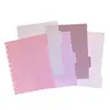 Cuaderno de Hojas Sueltas A4 con 11 Agujeros Tipo Hongo Cuaderno Sencillo con Divisores Creativos Desmontables de 5 Páginas y Páginas Recargables