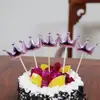 Birthday cake scene card insert love birthday cake five-pointed star PU flag decoration cake scene supplies