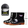 Botas de lluvia cómodas y elegantes, antideslizantes, adecuadas tanto para clima soleado como lluvioso, diseñadas para sitios industriales y de construcción, para hombre, con forro adicional y material engrosado, altura hasta la pantorrilla, cálidas, duraderas y estilo de caña alta