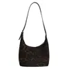 Bolso de Lona Camuflaje Casual Retro para Mujer Otoño 2025 Nuevo Gamuza Moda Alta Calidad Bolso de Hombro Cruzado