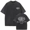 Camiseta Gráfica Lavada Vintage Rapper Milo J La Vida Era Mas Corta para Hombres y Mujeres
