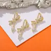 Celebridad de Internet Nuevo Colgante de Mariposa de Zirconia Joyería para Uñas Diamante Lujo Súper Brillante Decoración de Uñas Amor Perforación Venta al por Mayor