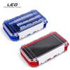 LEO/LEO 28237 [Caja de accesorios de pesca Arata Luya impermeable roja y azul] Caja de almacenamiento de anzuelos con cabeza de plomo para equipo de pesca