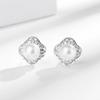 Aretes de Perlas Estilo Palacio Elegante Europeo y Americano Atrapadores de Tendencia Transfronterizos para Mujer Aretes Exagerados de Circonita Joyería de Oreja de Gama Alta
