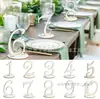 Directo de fábrica Amazon nuevo número de mesa de boda de madera con base DIY número de mesa de madera digital de boda boda