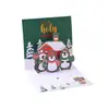 Cartão de Saudação Estéreo 3D de Véspera de Natal Cartão de Bênção Recortado de Natal com Envelope Cartão de Saudação Exquisito Presente de Ação de Graças