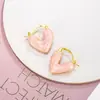 Aretes Blancos en Forma de Corazón para Mujer, Nuevos Pendientes de Tendencia 2023 con Diseño de Nicho de Alta Gama, Accesorios de Moda Ligeros de Lujo y Elegantes