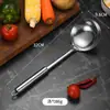 Espátula de Tubo Redondo de Aço Inoxidável Concha de Cozinha Espátula de Fritar Colher de Arroz Colher de Sopa Espátula de Pó Garfo para Carne Conjunto de Sete Peças Utensílio de Cozinha Presente