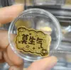 Adesivo de Telefone de Ouro Puro 999 para Riqueza Instantânea, com Adesivo Traseiro, Adesivo de Ouro 2mg, Presente Promocional para Lojas de Ouro em Transmissão ao Vivo