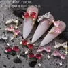 Celebridad de Internet Nueva Joyería para Uñas Corazón Cristal Diamante Super Brillante Circonita Colgante de Lazo Luz de Estrella Metal Joyería de Diamantes para Uñas