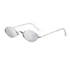 Gafas de sol ovaladas de metal de tendencia europea y americana gafas de sol con montura ovalada retro moda pieza oceánica gafas de sol transfronterizas
