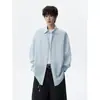 Camisa de Lino de Seda Rosa Estilo Dopamina de Manga Larga para Hombre, Chaqueta Ligera Transpirable de Verano con Protección Solar, Camisa Casual