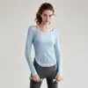 Cubierta Casual de Yoga para Mujer, Adelgazante, Transpirable, de Manga Larga, Ropa Deportiva para Exteriores, Entrenamiento de Pilates, Ropa Ligera de Fitness