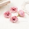 Flor de Cabeza de Rosa Pequeña Simulada de 4 cm Material para Guirnalda Hecha a Mano Decoración de Boda Ramillete Hecho a Mano Flor para Pasador Accesorios para el Cabello