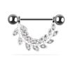 El Nuevo Anillo para Pezón de Amazon, Anillo para Pezón de Hoja, Joyería Sexy Incrustada de Diamantes, Joyería Popular para Perforaciones Europea y Americana