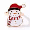 Joias Yongge Anel de Liga de Zinco com Pingente de Óleo Europeu e Americano Elementos de Natal de Desenho Animado para Mulheres Anel de Dedo para Festa de Feriado Venda por Atacado