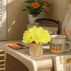 Decoración de Escritorio Decoración de Barra Adornos de Patio Hortensia Simulada en Maceta Decoración de Cocina Colocación en Estante