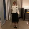 Suéter de Cuello Alto con Lazo Japonés Nuevo para Otoño e Invierno Diseño de Nicho Suéter de Cuello Redondo Suave Todo Fósforo Ropa de Abrigo para Mujer
