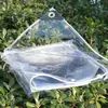 Lona Impermeable Transparente de PVC, Lámina de Plástico Impermeable y Bloqueadora de Agua para Tejado de Balcón, Lona Impermeable de PVC Transparente y con Aislamiento Térmico