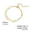 Pulsera Geométrica de Acero de Titanio Cortado Personalizado Simple Colgante de Doble Agujero para Mujer Pulsera de Acero Inoxidable Combinable