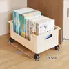 Caja de almacenamiento para libros para estudiantes de secundaria, estante debajo del escritorio en el aula, estantería móvil, carrito de pie con ruedas para almacenar cajas de libros