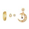 Conjunto de Brincos Personalizados de Estrela e Lua com Agulha de Prata S925, Design Único, Frescos e Modernos, Novos Brincos de Verão para Atacado