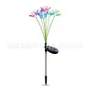 Luz de jardim de borboleta de fibra óptica solar, luz de gramado, luz decorativa de paisagem de jardim ao ar livre, luz de tomada para área de villa e camping