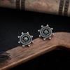 Pendientes de timón para hombre, timón, guapo, venta caliente transfronteriza, pendientes de moda retro, pendientes de joyería Joker de alta gama para mujer, venta al por mayor