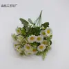 Flores margaridas artificiais de seda com 5 pétalas e 19 cabeças, buquê de girassóis multicolorido, arranjo floral para casa, decoração de casamento, flores artificiais