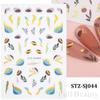 Adesivos de nail art novos para a primavera, flores de flor de pêssego, flor de ameixa, flores e flores com adesivo, adesivos de unha, atacado de unha