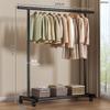 Tendedero de Piso para Ropa para Hogar Dormitorio, Plegable de Barra Única Simple para Interior Dormitorio Móvil Perchero para Ropa y Sombreros