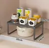 Estante de almacenamiento bajo el fregadero, divisor de estante de gabinete, estante para ollas de cocina, almacenamiento de utensilios para estufa, estante separador de ollas bajo el fregadero