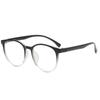 Gafas de sol redondas de tamaño mediano con montura negra retro para hombre y mujer, lisas, con espejo, antiluz azul y a juego para miopía.
