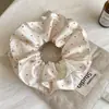 Goma de Pelo Exquisita de Lujo Ligero con Lunares de Doble Capa y Volantes para Cola de Caballo con Borde de Hoja de Loto, Goma para el Cabello de Alta Gama para Mujeres
