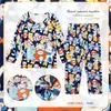 Pijama infantil manga larga fino ropa de casa verano niña pequeña dibujos animados bebé primavera y otoño niños y niñas Niños medianos y grandes Traje para niños