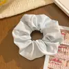 Elástico de Cabelo Scrunchie Verão Fresco Azul e Branco de Bolinhas Doce Menina Rabo de Cavalo Laço de Cabelo Renda Corda de Cabelo Acessório de Cabelo Elástico