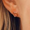 Cao Shi Europa y Estados Unidos pendientes transfronterizos simples en forma de corazón de amor moda para mujer populares pendientes de combinación diaria regalo para novia