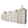 Mesa de Cabeceira Simples de Madeira Maciça Moderna Minimalista Branca Armário Pequeno de Cabeceira para Quarto de Casa Armário de Armazenamento Econômico para Aluguel