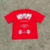 Estilo Tendência Europeu e Americano Americano Street Estampa Simples de Letras Versátil Casual Esportivo Y2K Wear Camiseta Pequena com Decote em V