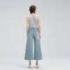 Jeans casuales de pierna ancha para mujer, estilo francés, de Lyocell, amigables con la piel, sedosos, suaves y transpirables, nuevo producto de verano 2026, largo 8/10