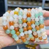 Pulseira de Aventurina Natural Mais Vendida Transfronteiriça, Pulseira de Pedra Redonda de Aventurina de Círculo Único, Acessórios de Jade Estilo Chinês, Atacado em Estoque