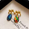 Anillos, Pulseras, Pendientes, Collares, Accesorios de Acrílico con Incrustaciones de Diamantes Ovalados Transfronterizos Europeos y Americanos, Cadenas para Clavícula de Mujer, Adornos Versátiles para el Cuello