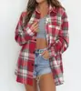 Nueva Camisa a Cuadros Transfronteriza para Mujer, Chaqueta Casual Holgada de Manga Larga, Camisa de Moda Versátil para Primavera y Otoño