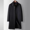 Chaqueta cortavientos informal de lana de doble cara para hombre, otoño e invierno, de longitud media, con forro de plumón de ganso extraíble, para jóvenes, de negocios