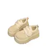 Zapatos de algodón retro casual estilo Birkenstock con suela gruesa y forro de felpa para mujer, nueva colección de invierno 2026, que aumentan la altura, cálidos y antideslizantes, con forro de pelo mullido.