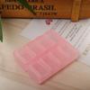 Pastillero pequeño de plástico transparente de 8 rejillas, de color sólido, con tapa, venta directa de fábrica.